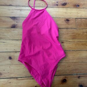 Dos Gardenias pink superstar halter neck halterneck swimsuit pink 3 t back
